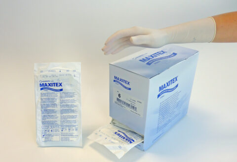 powdered latex surgical gloves sterile
