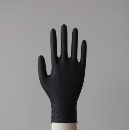disponsable black nitrile gloves - AachenFeel