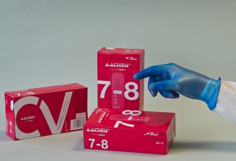 Blue vinyl gloves - Aachen