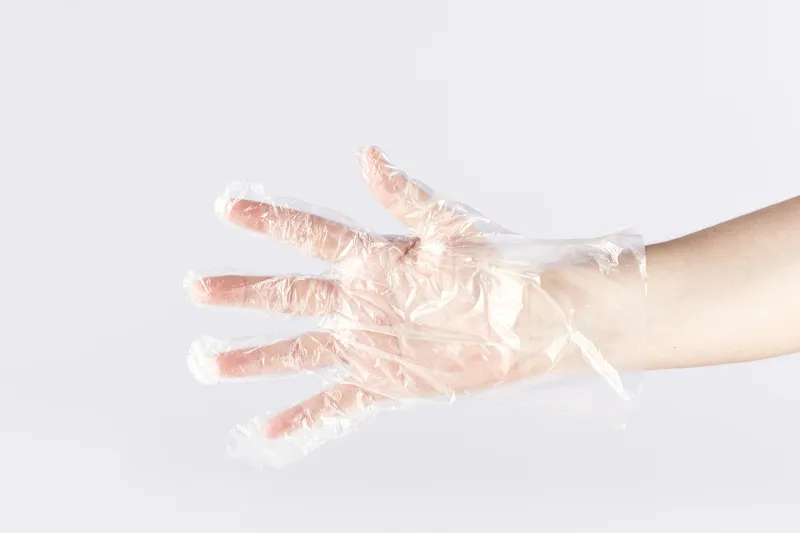 Guante de PE transparente