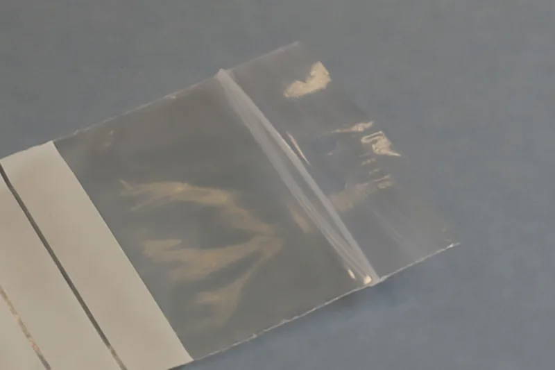 Zip-lock clear bags with circular hole