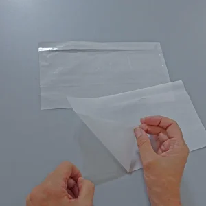 Adhesive envelopes "contains documentation" packing list