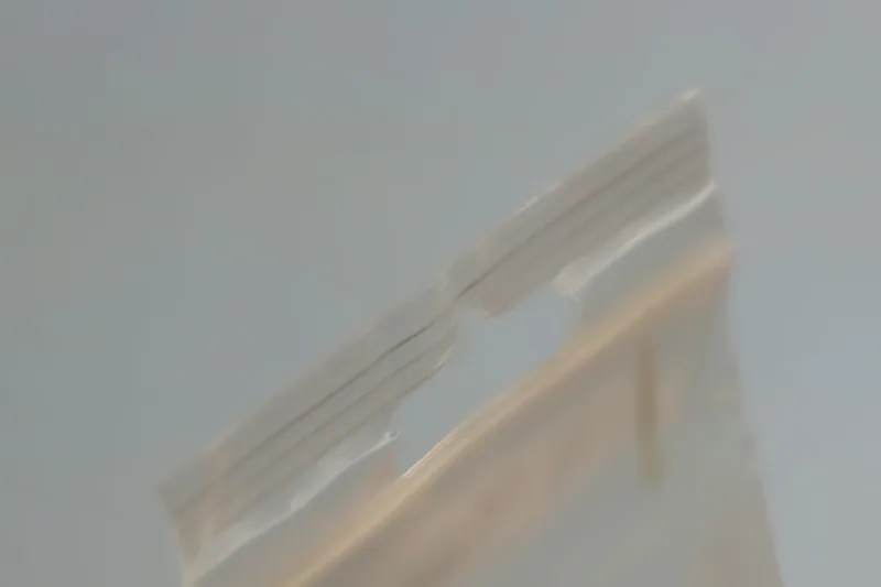 Clear zip-lock bag with Euro hole